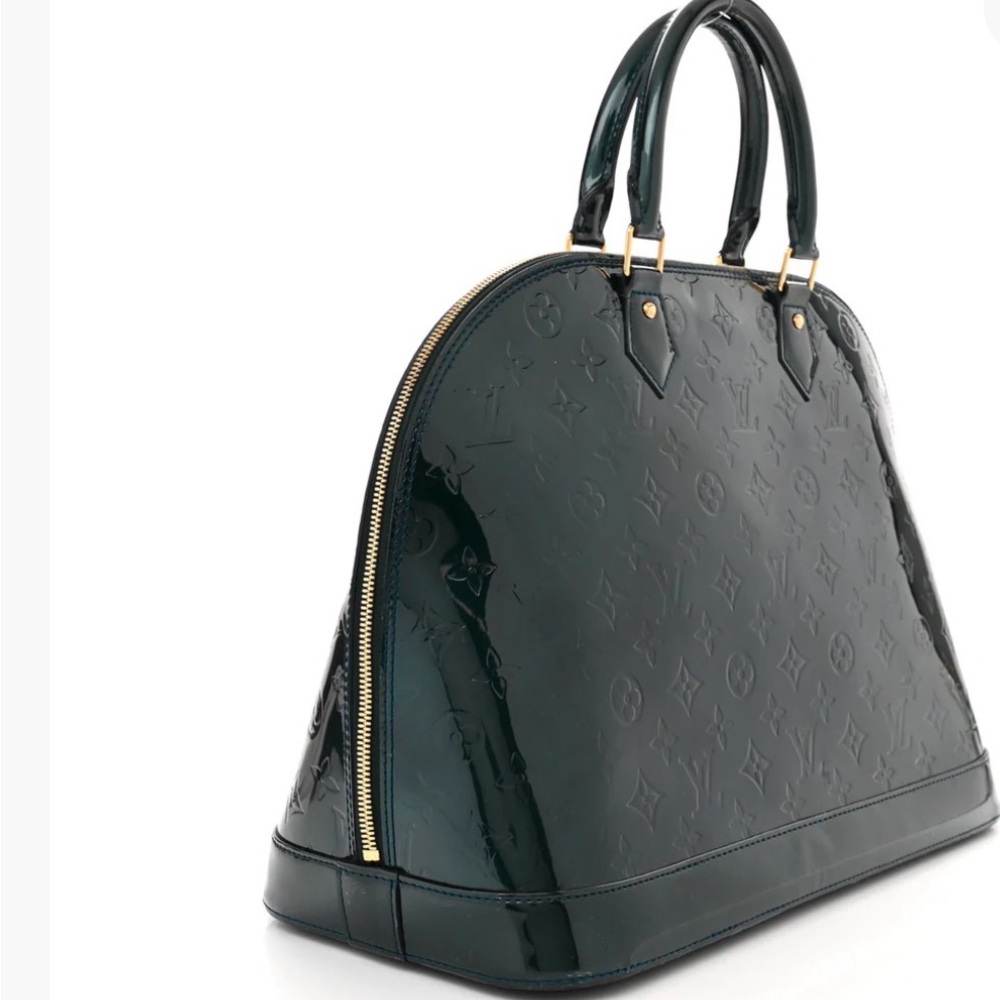 Louis Vuitton Vernis Alma GM  Blue Nuit (Authentic)